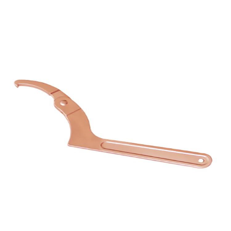 防爆防磁可调节勾扳手铝青铜铍青铜锻造加工圆螺栓扳手铜合金勾型扳手